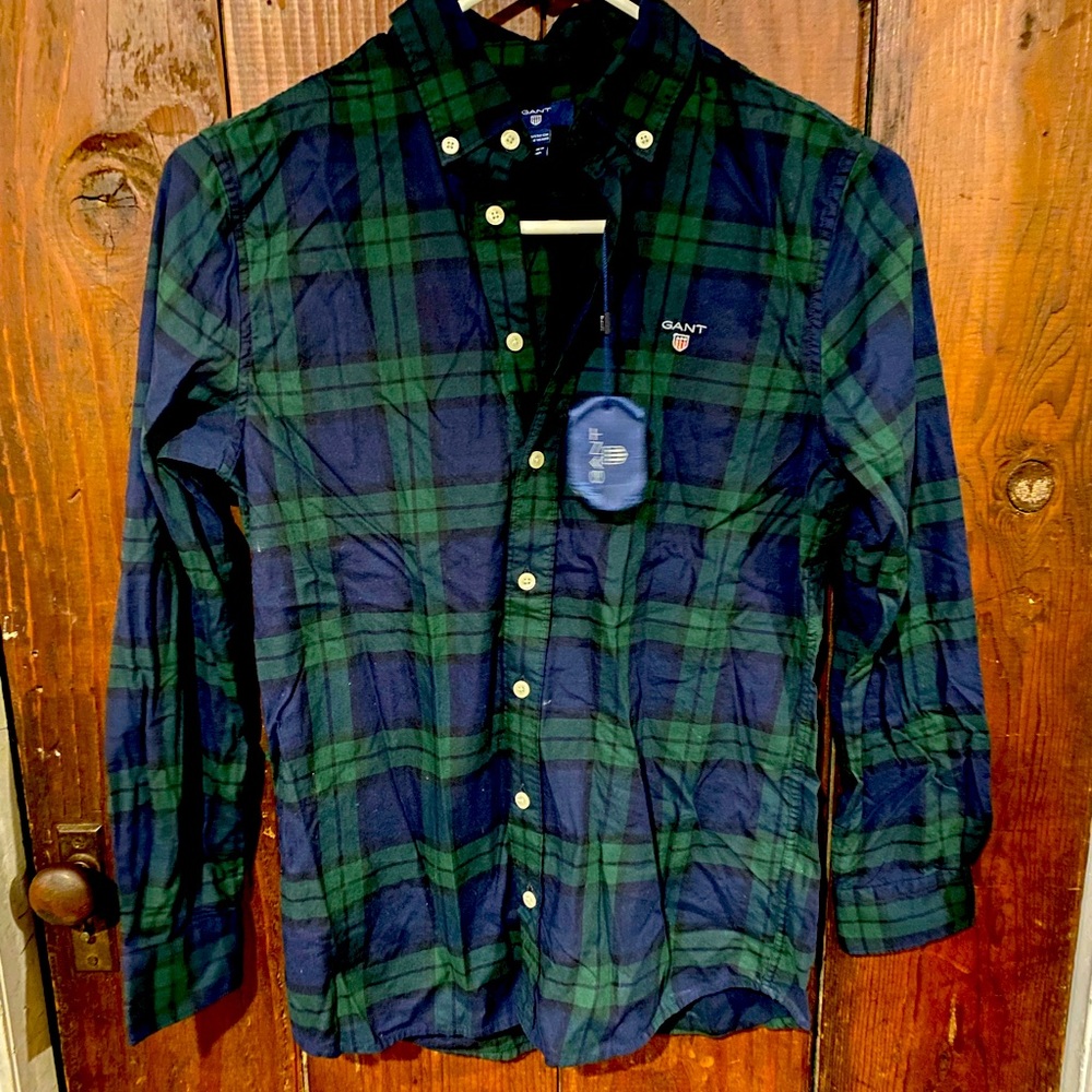 Boys NWT GANT Dress Shirt Sz 10-12 long sleeve collared Button down 11-12 years